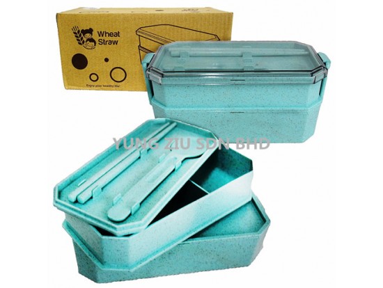 531#WHEAT LUNCH BOX 19.5*9*8.5CM